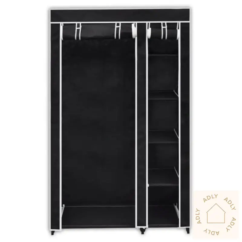 Sammenleggbar Garderobe Svart 110 X 45 X 175 Cm