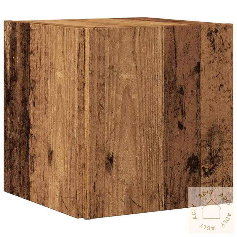 Sidebord Gammelt Tre 33X33X34 Cm Konstruert Tre