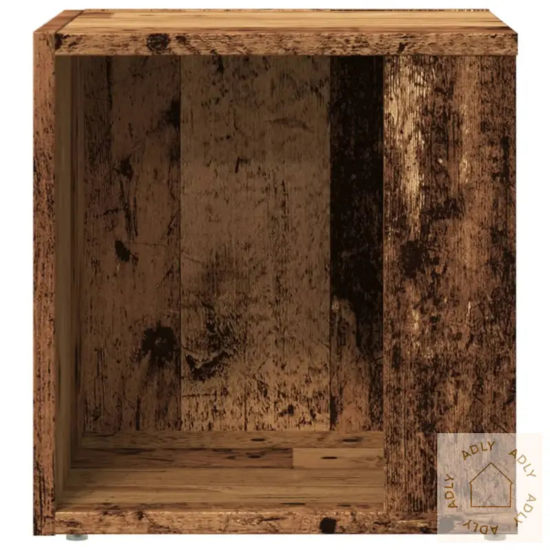 Sidebord Gammelt Tre 33X33X34 Cm Konstruert Tre