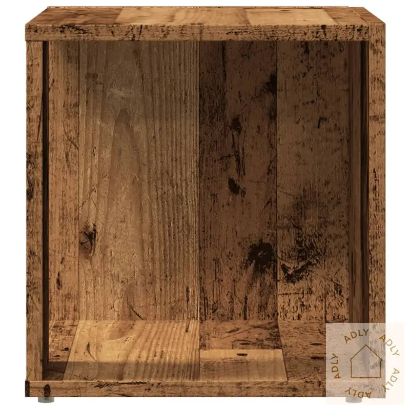 Sidebord Gammelt Tre 33X33X34 Cm Konstruert Tre