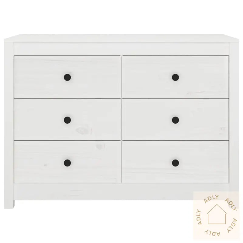 Sideskap Hvit 100X40X72 Cm Heltre Furu