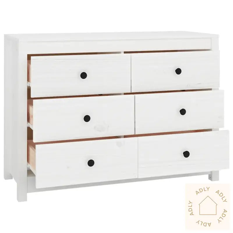 Sideskap Hvit 100X40X72 Cm Heltre Furu