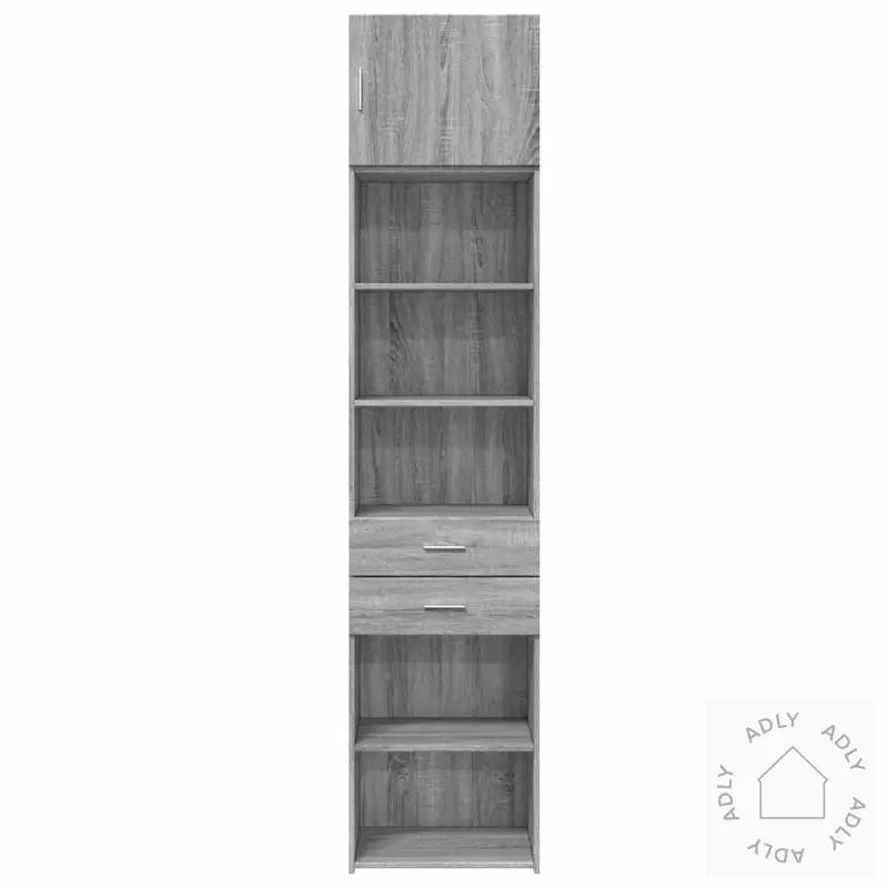 Smalt Oppbevaringsskap Grå Sonoma 50X42,5X225 Cm Konstruert Tre