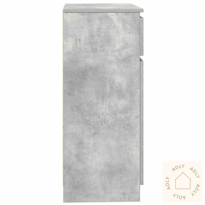 Skjenk Med Skuff Betonggrå 71X35X84 Cm Konstruert Tre