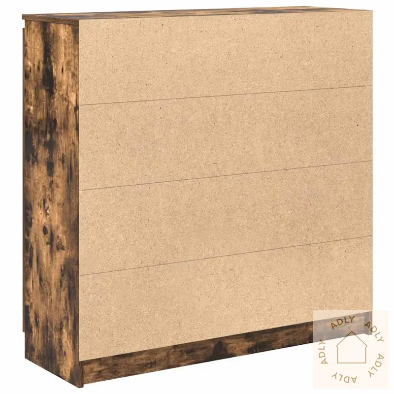Skjenk Med Skuffer Røkt Eik 100,5X35X98,5 Cm Konstruert Tre
