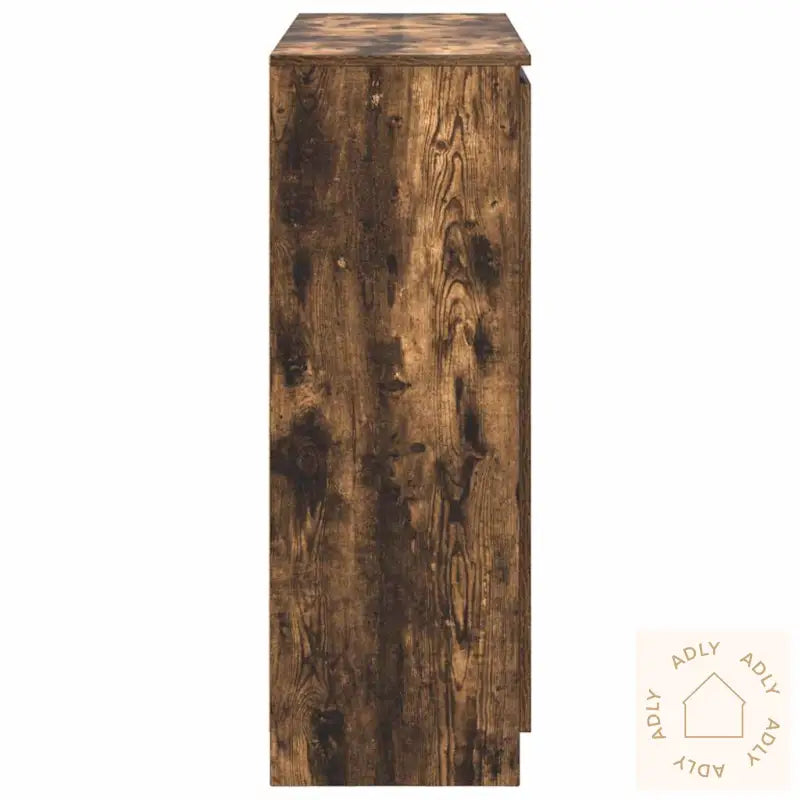 Skjenk Med Skuffer Røkt Eik 100,5X35X98,5 Cm Konstruert Tre