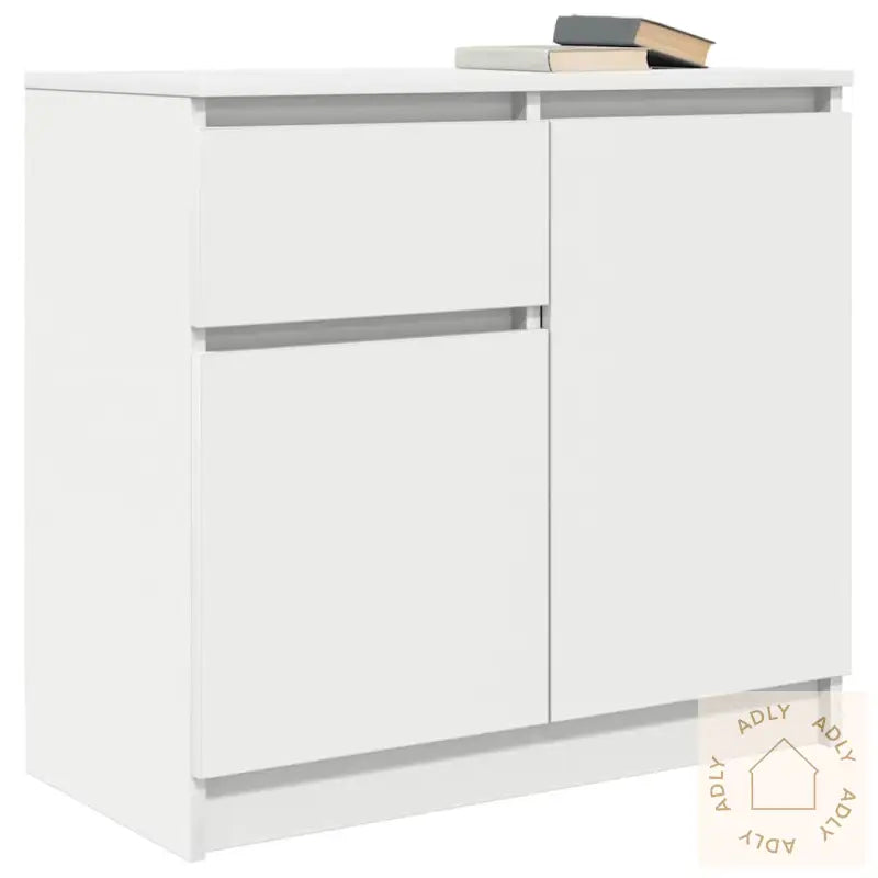 Skjenk Med Skuff Hvit 71X35X65 Cm Konstruert Tre