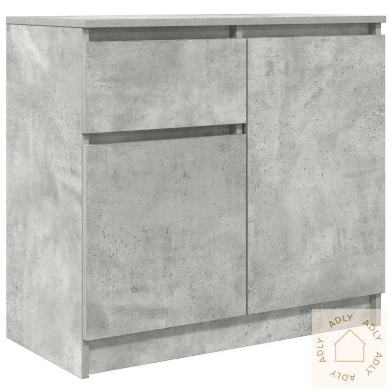 Skjenk Med Skuff Betonggrå 71X35X65 Cm Konstruert Tre