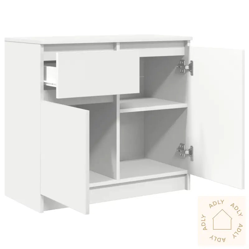 Skjenk Med Skuff Hvit 71X35X65 Cm Konstruert Tre