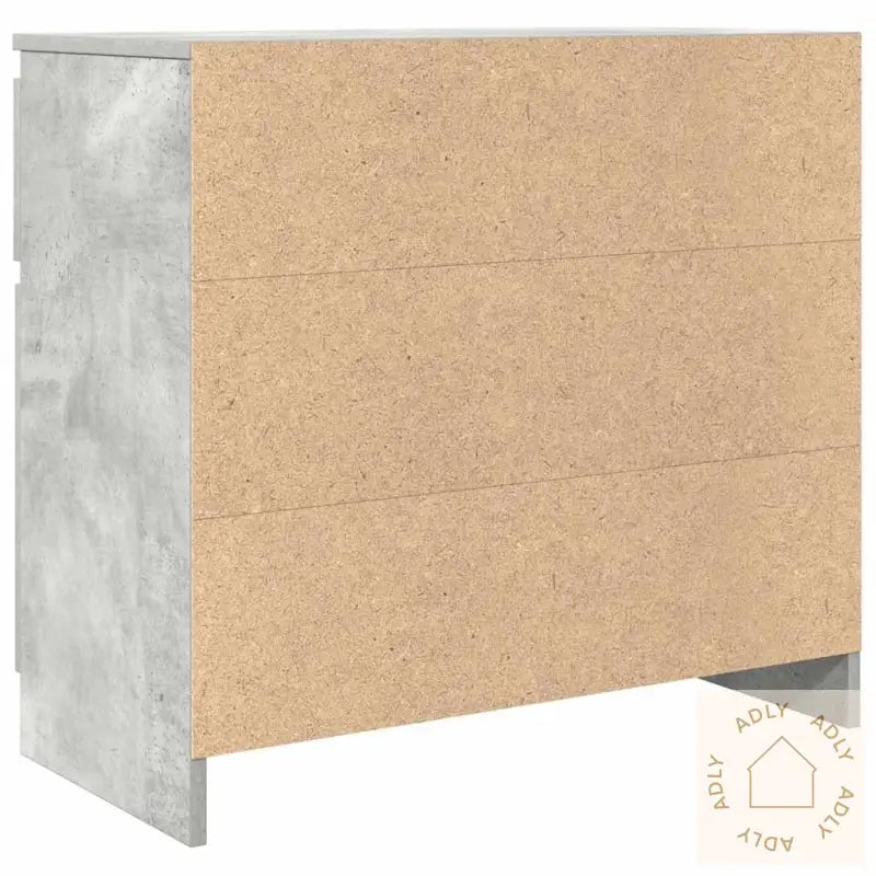 Skjenk Med Skuff Betonggrå 71X35X65 Cm Konstruert Tre
