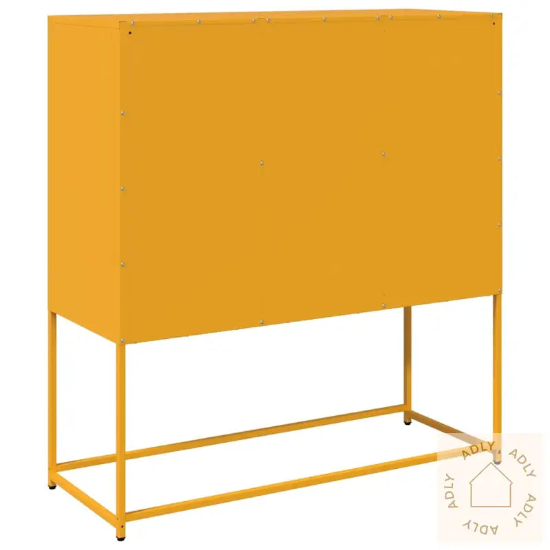 Skjenk Sennepsgul 100,5X39X107 Cm Kaldvalset Stål