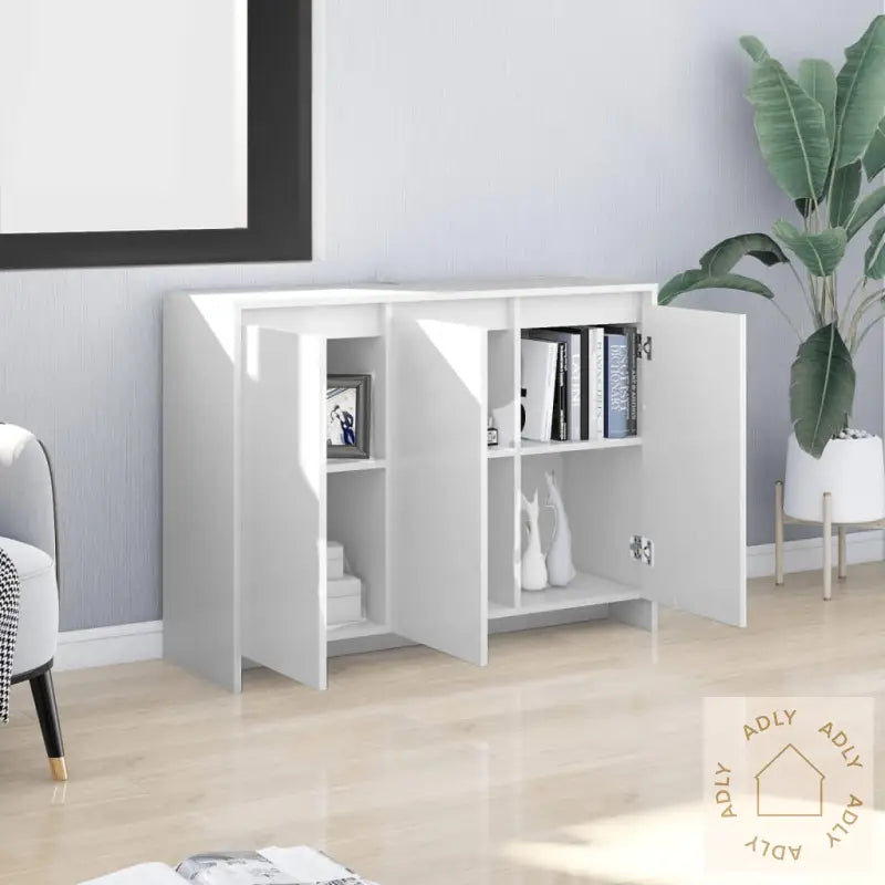 Skjenk Hvit 102X33X75 Cm Konstruert Tre