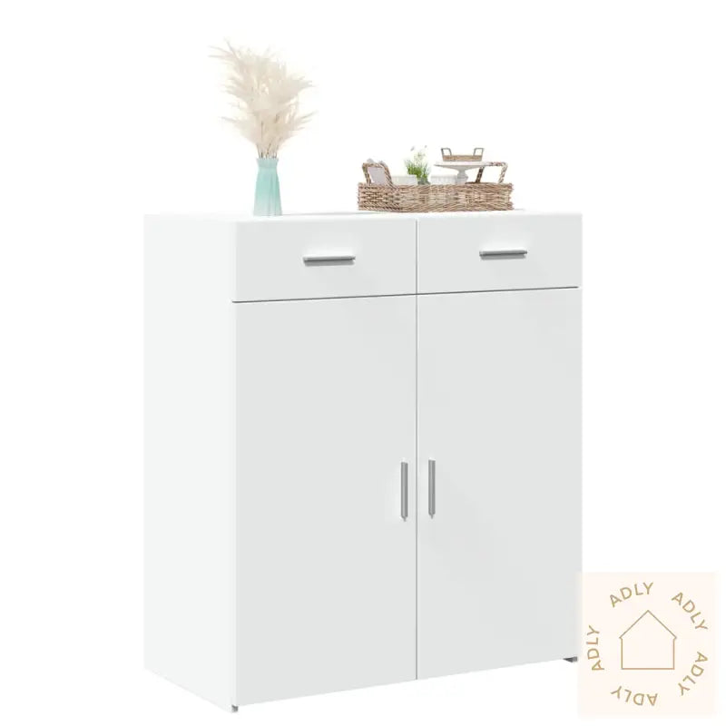 Skjenk Hvit 80X42,5X93 Cm Konstruert Tre