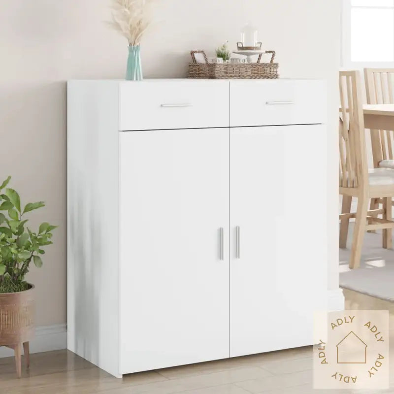 Skjenk Hvit 80X42,5X93 Cm Konstruert Tre