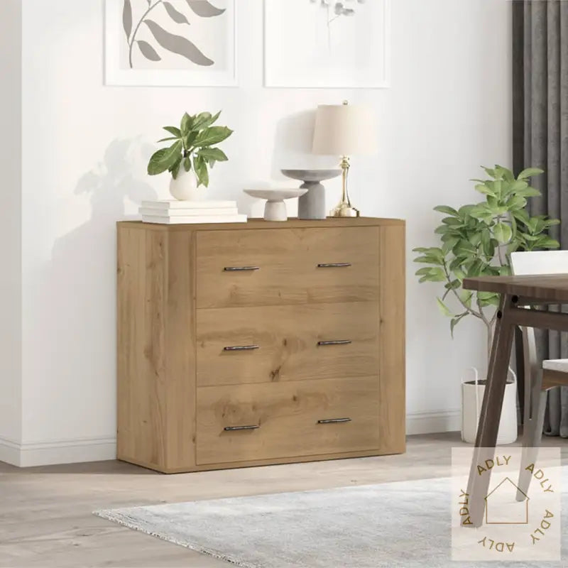 Skjenk Artisan Eik 80X33X70 Cm Konstruert Tre
