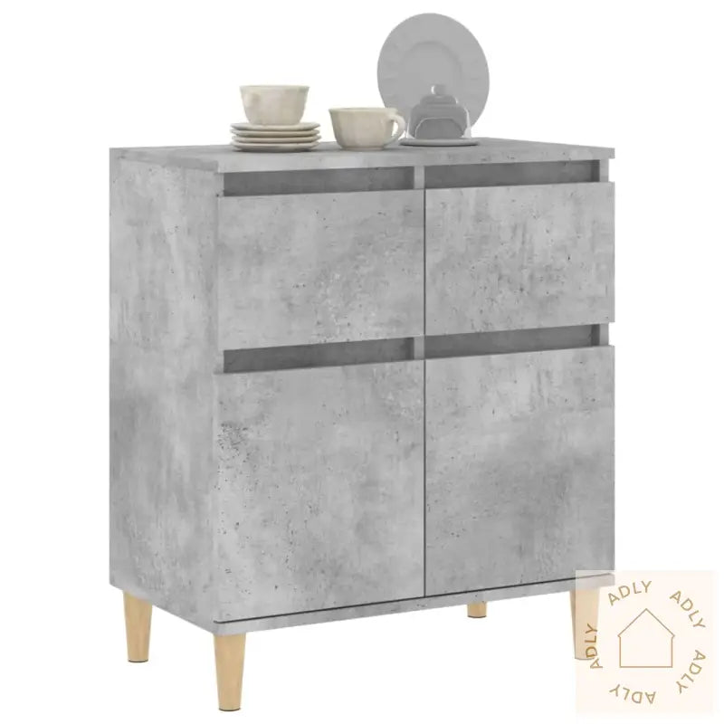 Skjenk Betonggrå 60X35X70 Cm Konstruert Tre