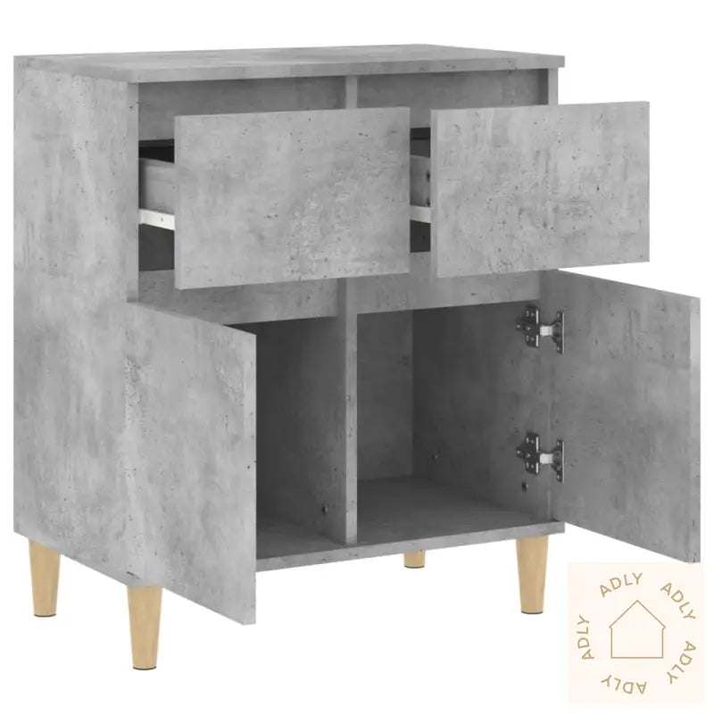 Skjenk Betonggrå 60X35X70 Cm Konstruert Tre
