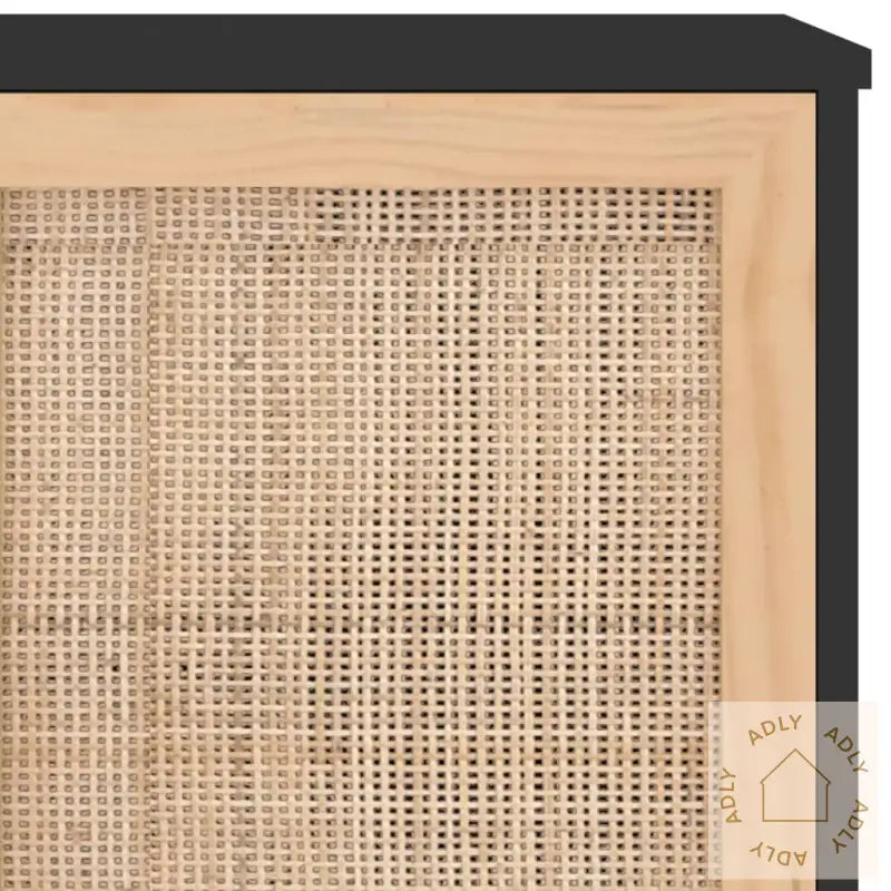 Skjenk Svart 105X30X60 Cm Heltre Furu Og Naturrotting