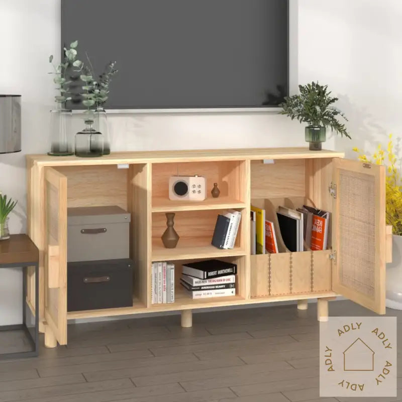 Skjenk Brun 105X30X60 Cm Heltre Furu Og Naturrotting