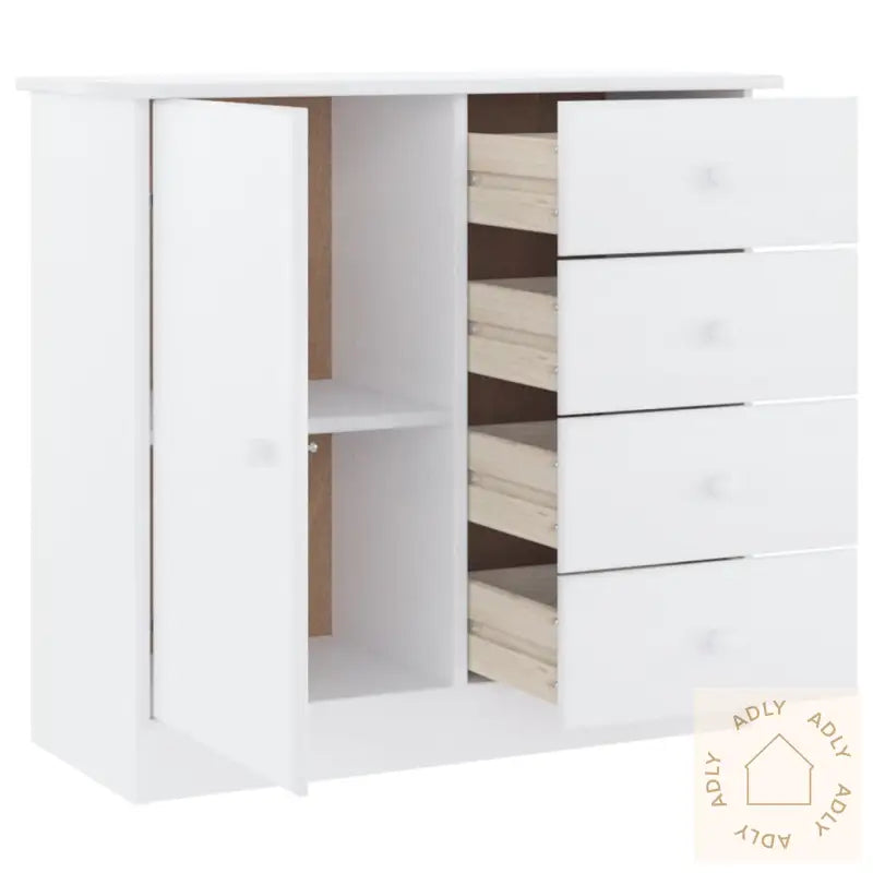 Skjenk Alta Hvit 77X35X73 Cm Heltre Furu