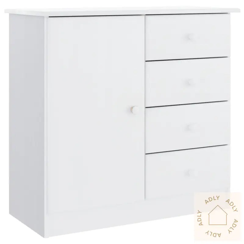 Skjenk Alta Hvit 77X35X73 Cm Heltre Furu