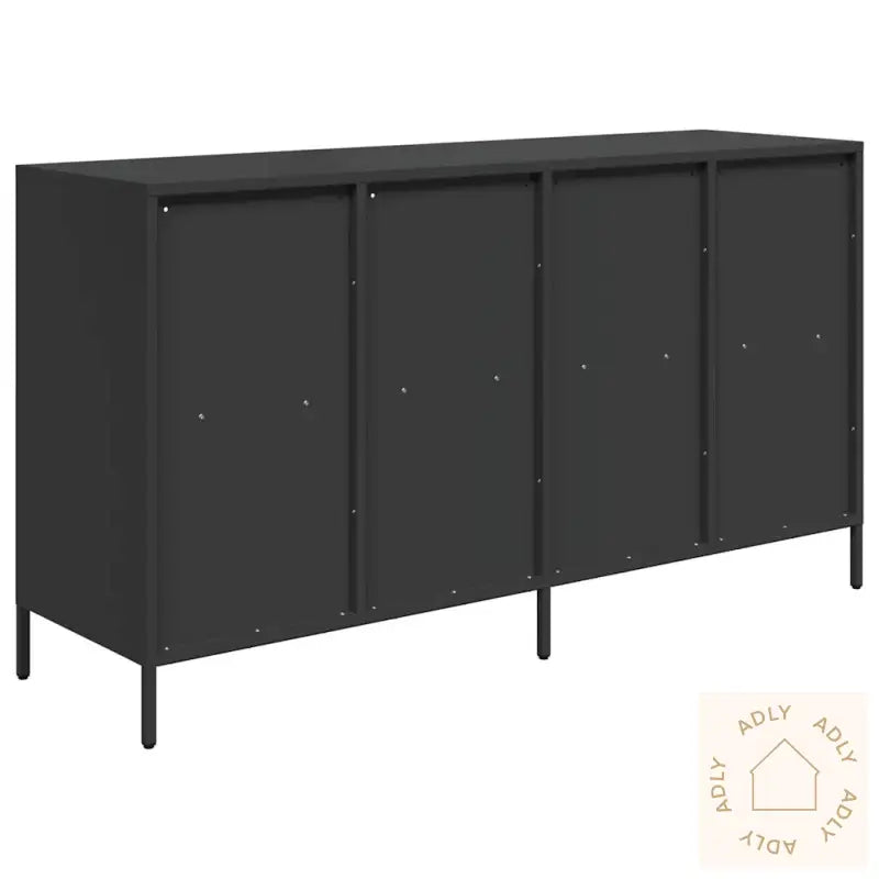 Skjenk Svart 135X39X73,5 Cm Kaldvalset Stål