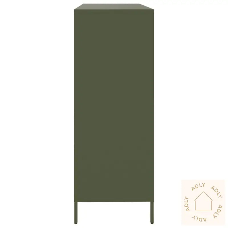 Skjenk Olivengrønn 135X39X103,5 Cm Kaldvalset Stål