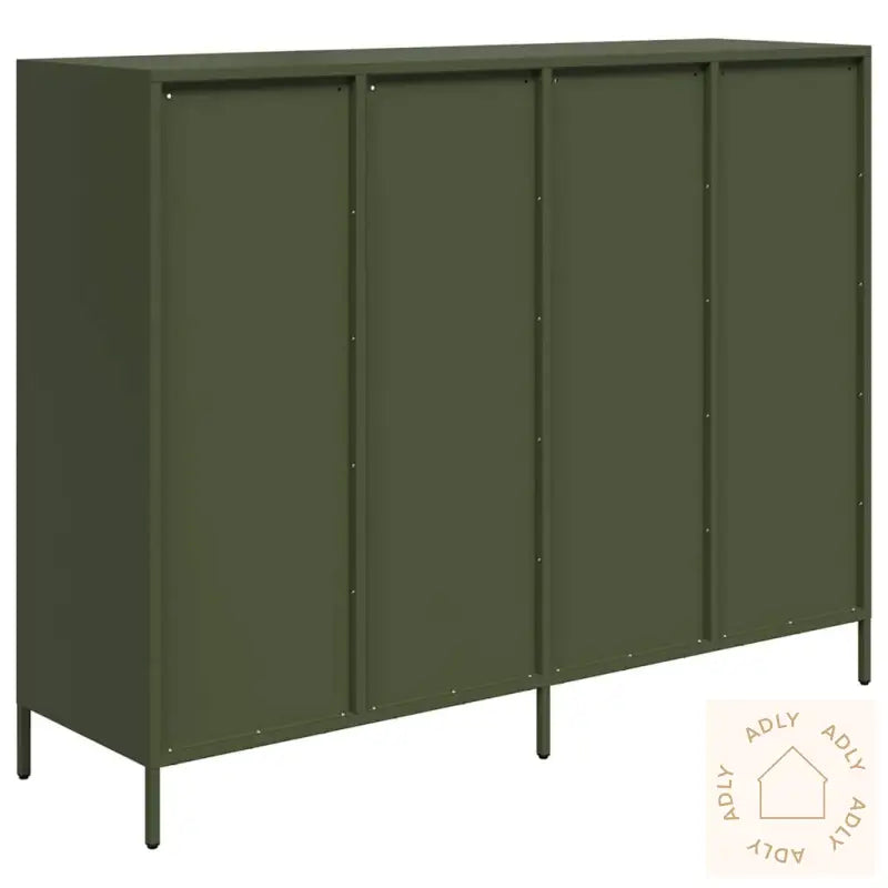 Skjenk Olivengrønn 135X39X103,5 Cm Kaldvalset Stål