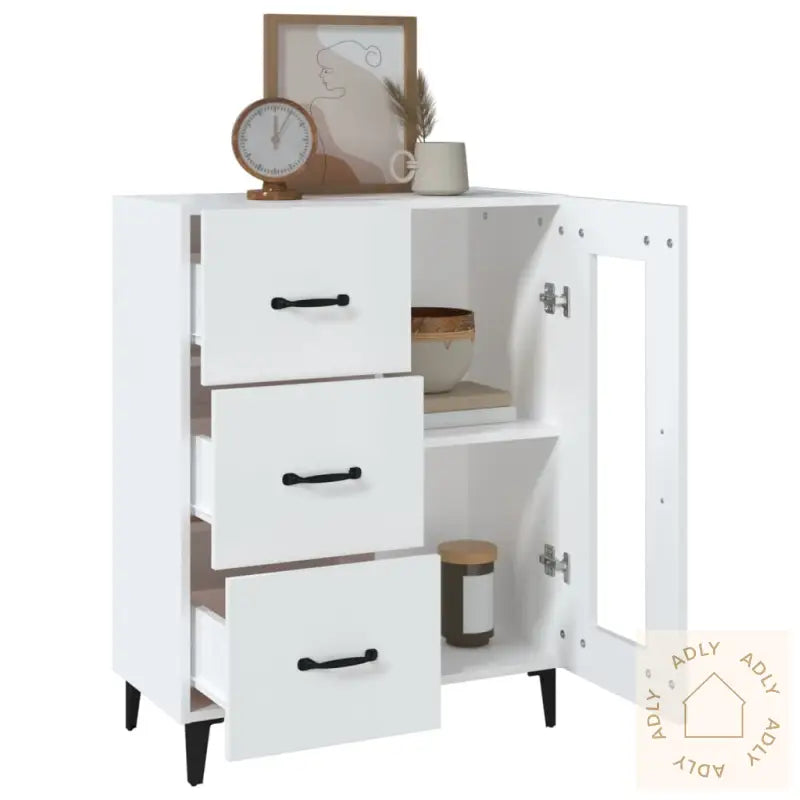 Skjenk Hvit 69,5X34X90 Cm Konstruert Tre