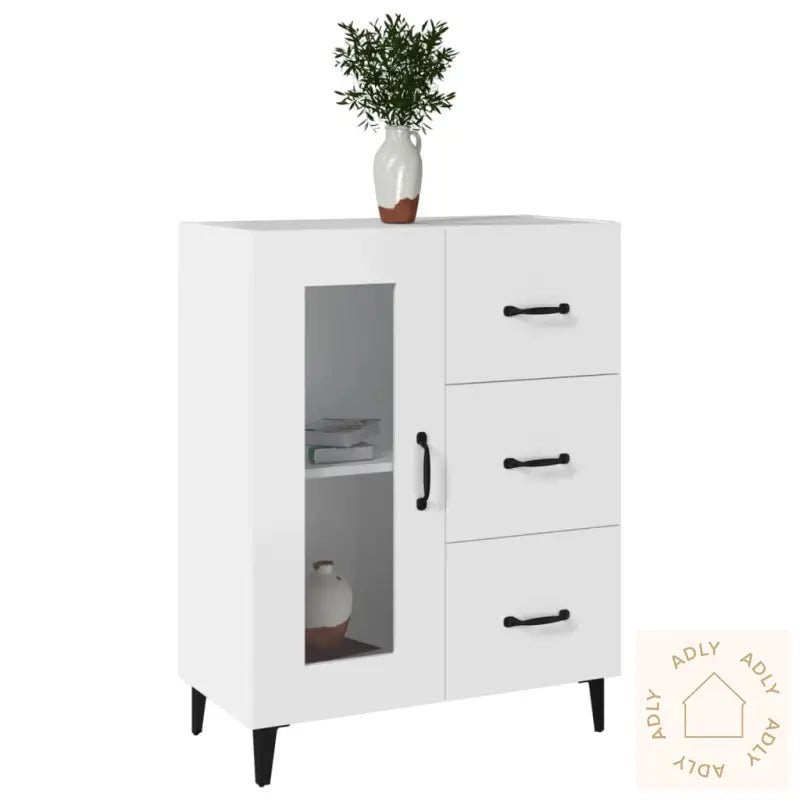 Skjenk Hvit 69,5X34X90 Cm Konstruert Tre