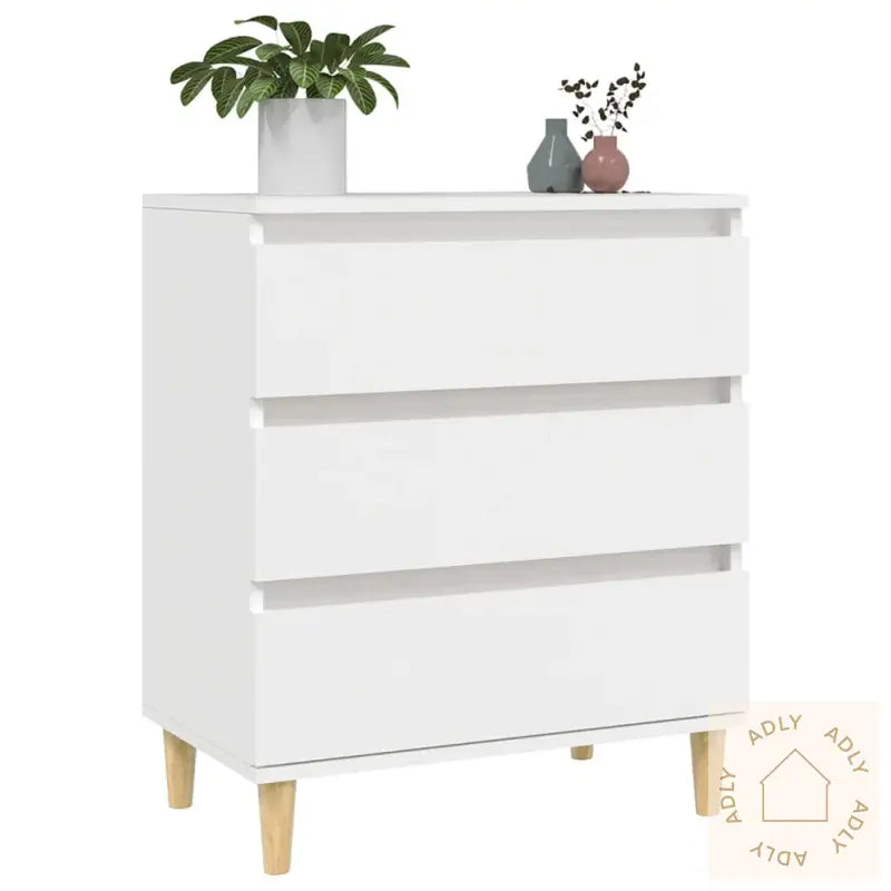 Skjenk Hvit 60X35X70 Cm Konstruert Tre