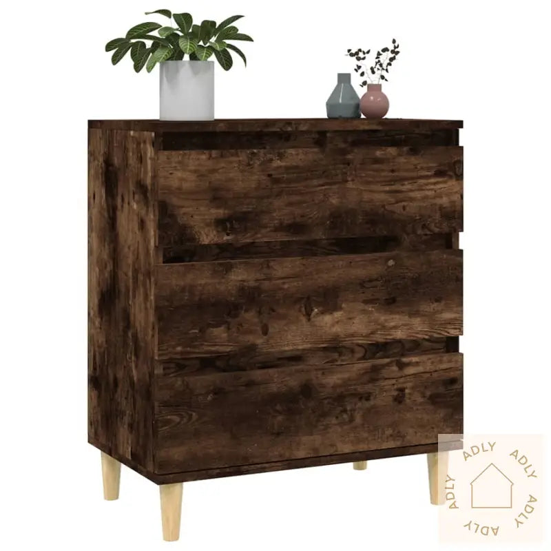 Skjenk Røkt Eik 60X35X70 Cm Konstruert Tre
