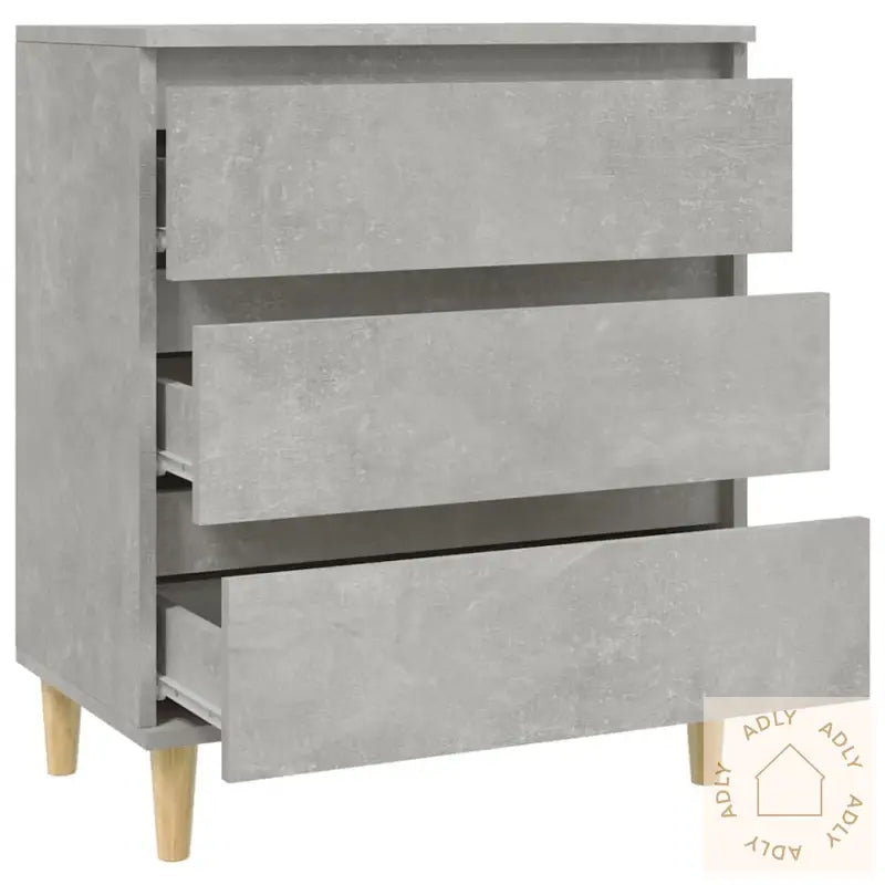 Skjenk Betonggrå 60X35X70 Cm Konstruert Tre