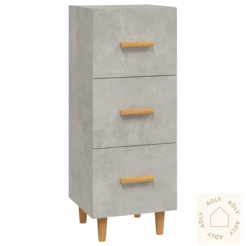 Skjenk Betonggrå 34,5X34X90 Cm Konstruert Tre
