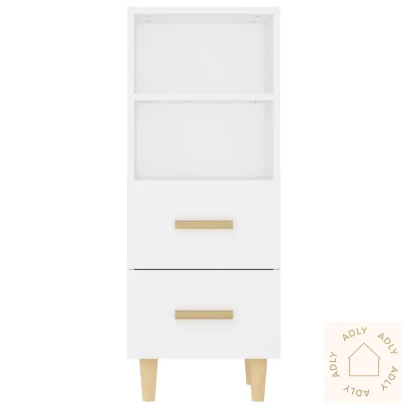 Skjenk Hvit 34,5X34X90 Cm Konstruert Tre