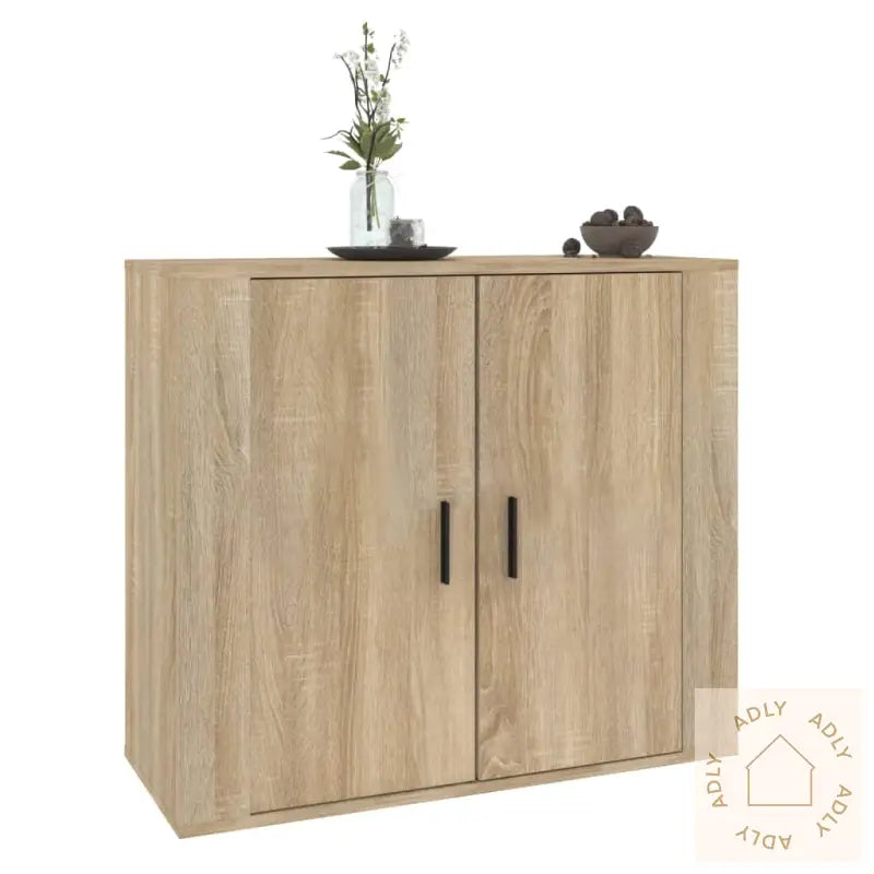 Skjenk Sonoma Eik 80X33X70 Cm Konstruert Tre