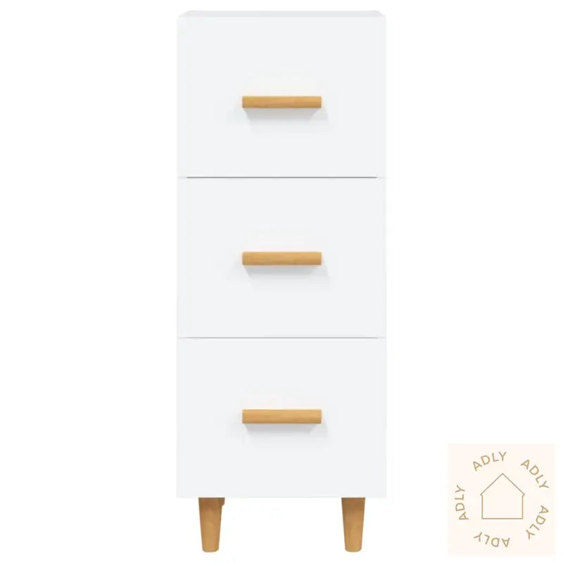 Skjenk Hvit 34,5X34X90 Cm Konstruert Tre