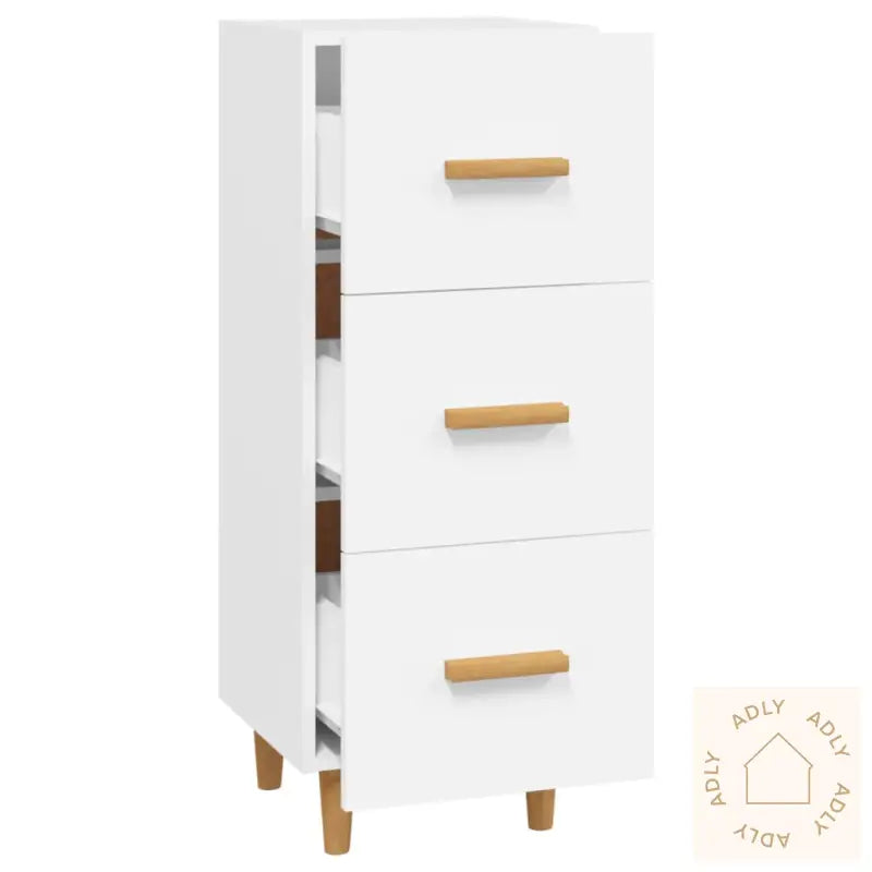 Skjenk Hvit 34,5X34X90 Cm Konstruert Tre