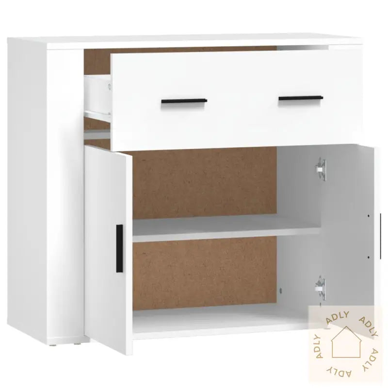 Skjenk Hvit 80X33X70 Cm Konstruert Tre