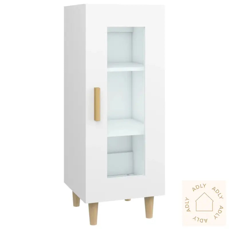 Skjenk Hvit 34,5X34X90 Cm Konstruert Tre