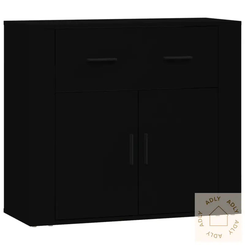 Skjenk Svart 80X33X70 Cm Konstruert Tre