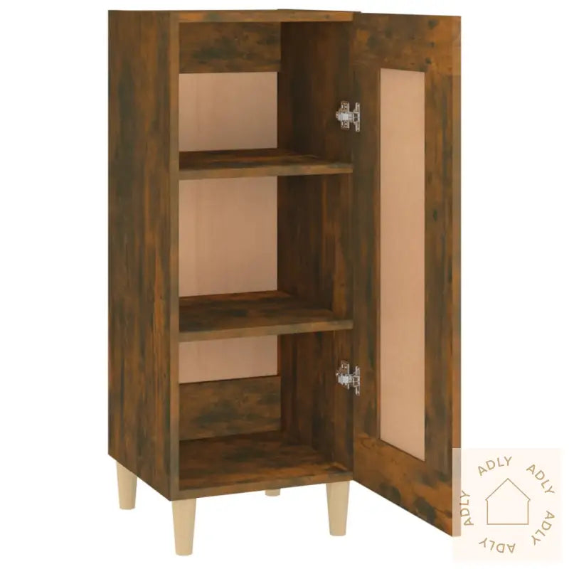 Skjenk Røkt Eik 34,5X34X90 Cm Konstruert Tre