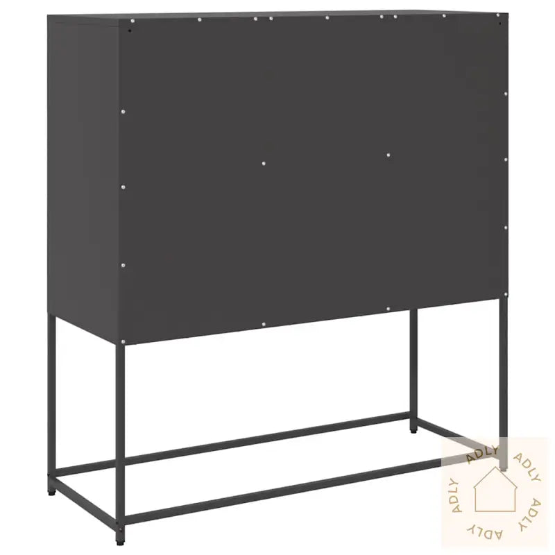 Skjenk Svart 100,5X39X107 Cm Kaldvalset Stål