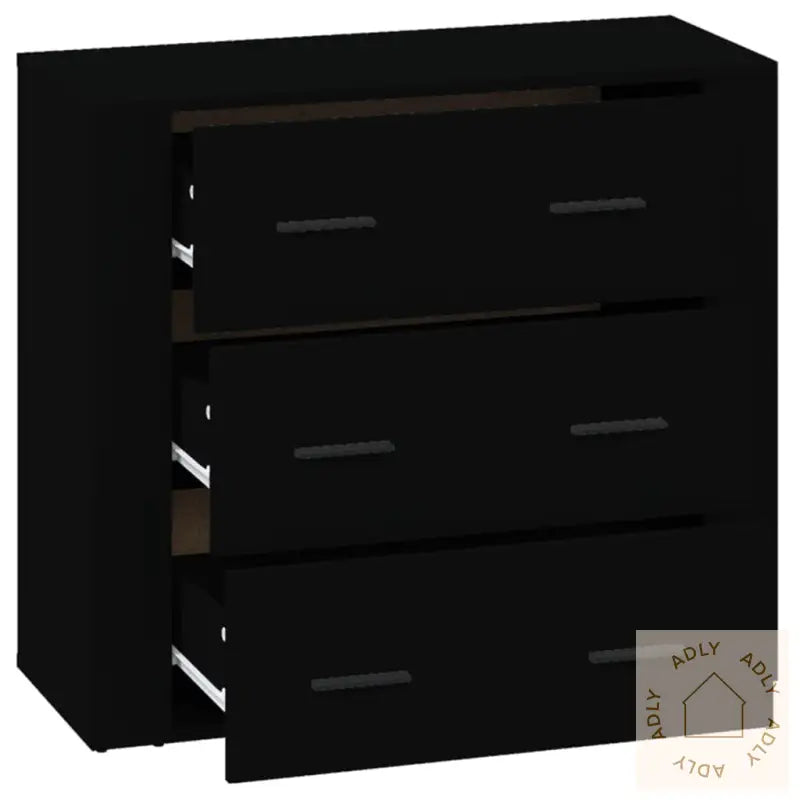 Skjenk Svart 80X33X70 Cm Konstruert Tre