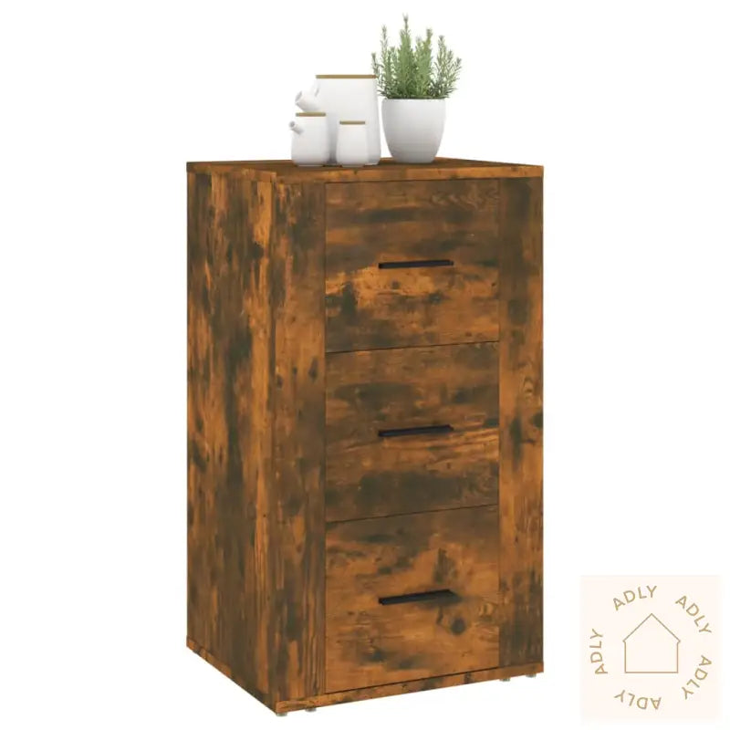 Skjenk Røkt Eik 40X33X70 Cm Konstruert Tre