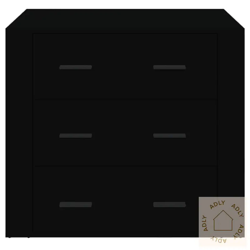 Skjenk Svart 80X33X70 Cm Konstruert Tre