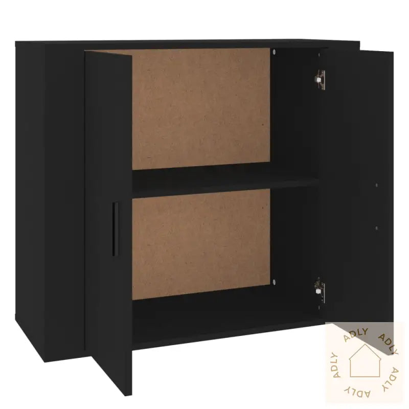 Skjenk Svart 80X33X70 Cm Konstruert Tre