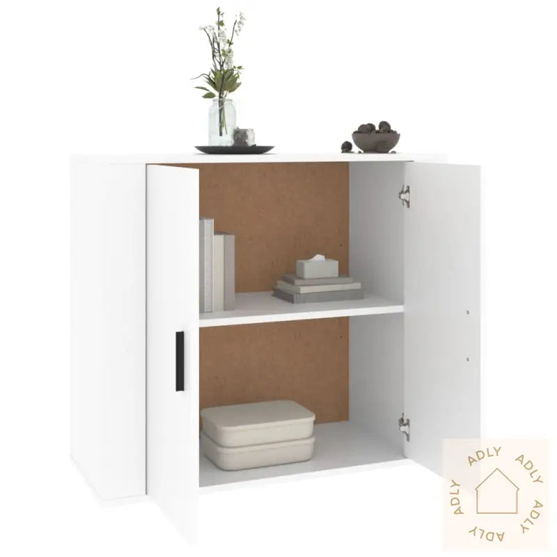 Skjenk Hvit 80X33X70 Cm Konstruert Tre