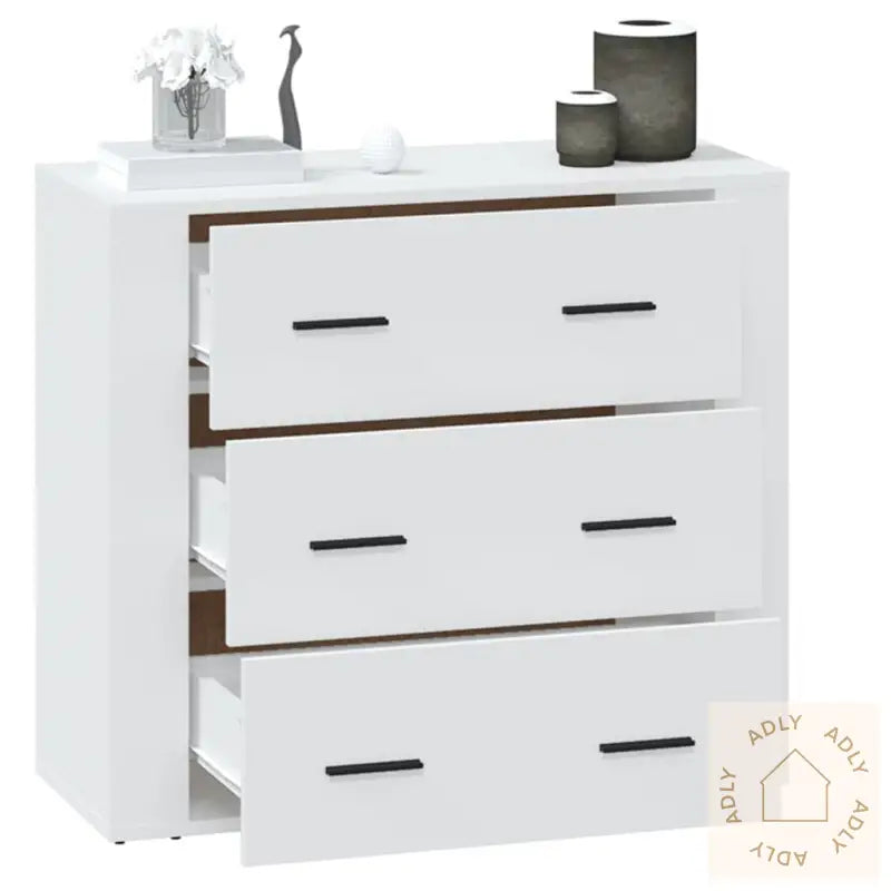Skjenk Hvit 80X33X70 Cm Konstruert Tre