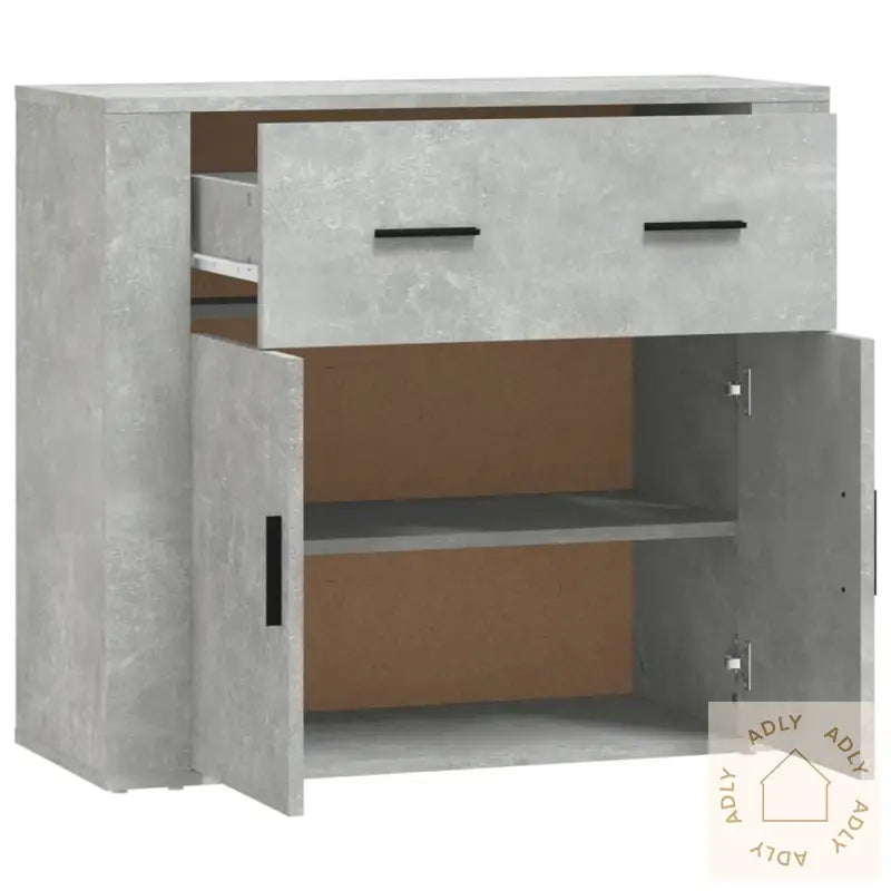 Skjenk Betonggrå 80X33X70 Cm Konstruert Tre
